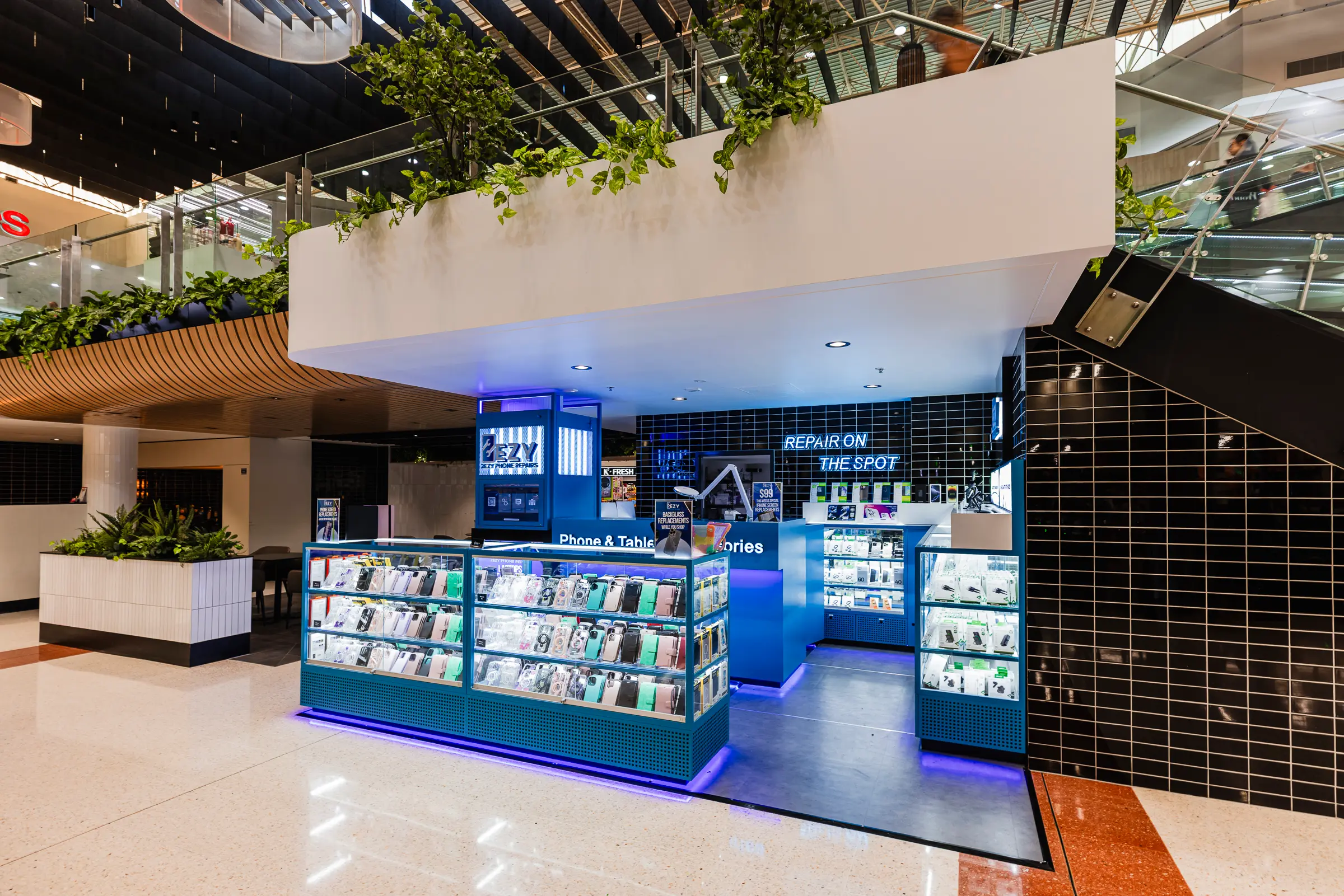 Store interior with customers